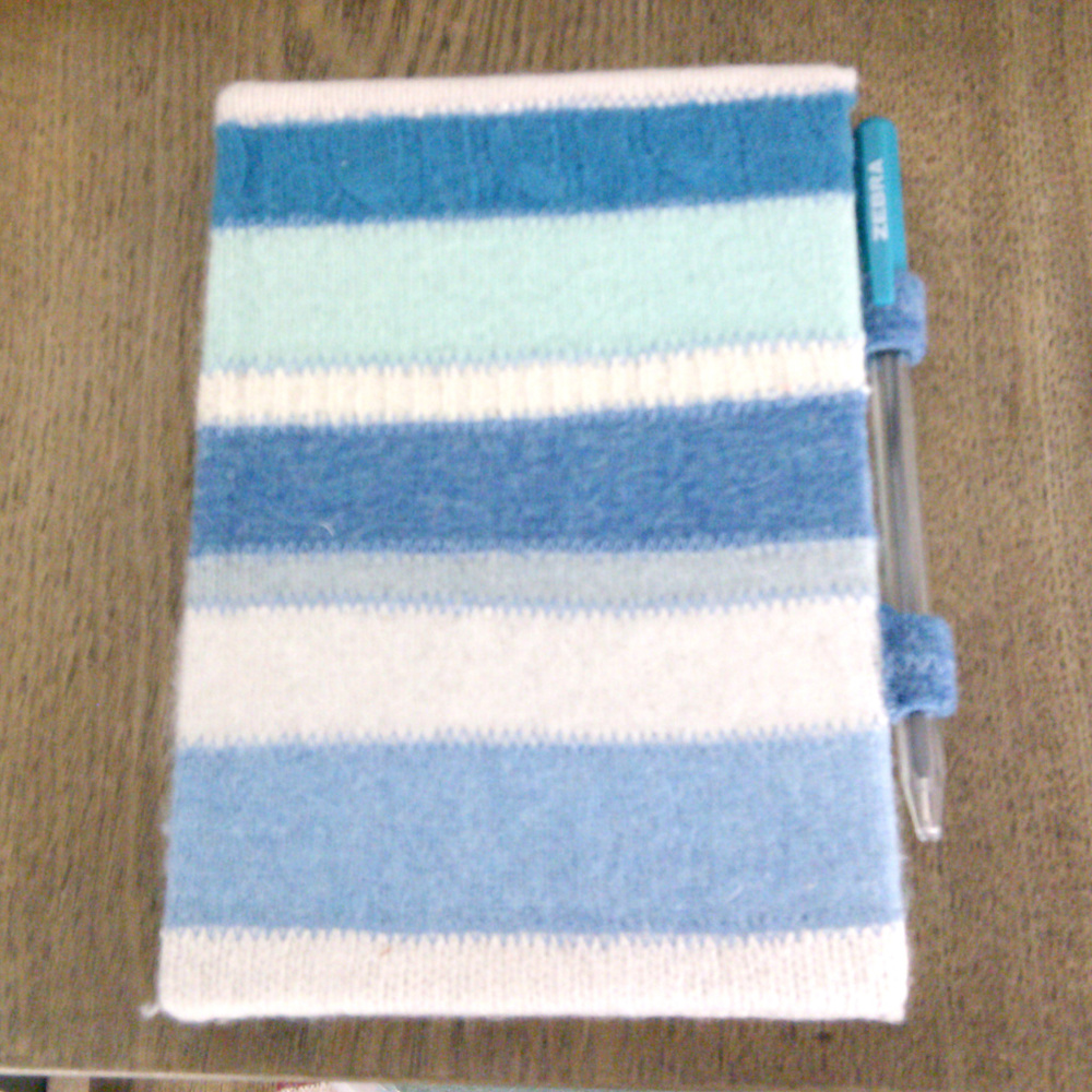 🍩5x7 recycled sweater journal note book guest bk